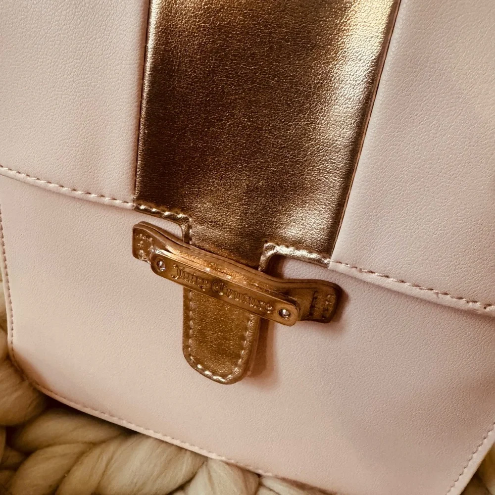 Juicy Couture Pink and Rose Gold Crossbody Bag New